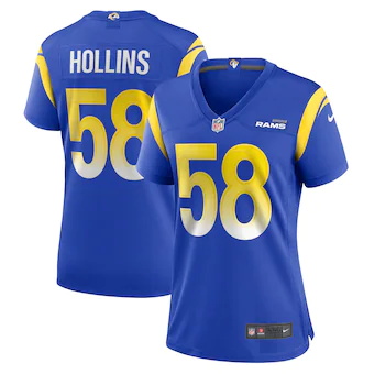 womens nike justin hollins royal los angeles rams game jers